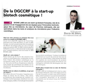 Byome Labs développe un kit d’analyse immédiate du microbiome cutané, avec une IA recommandant une routine beauté ultra personnalisée.